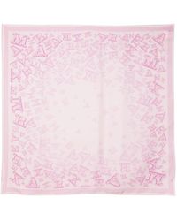 Max Mara - Seidenschal blush pink logo print - Lyst