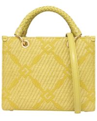 Elisabetta Franchi - Handtasche Aus Kunstleder Mit Wiederholtem Frontlogo - Lyst
