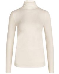 Bruuns Bazaar - Tops ,Wit ,Wol Angela Roll Neck - Lyst