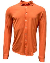 Gran Sasso - Oranges piqué hemd leichter italienischer stil,weiches pique shirt, navy,piqué hemd in salbeigrün - Lyst
