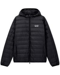 EA7 - Packable Hooded Light Down Jacket - Lyst
