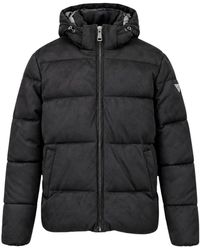Guess - Suede Puffa Jas - Lyst