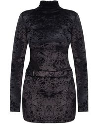 MISBHV Hooked Velvet Dress - Zwart
