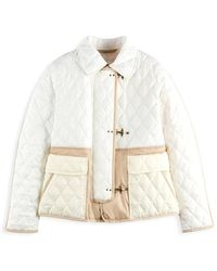 Fay - Gewatteerde Nylon Jas Met Gladde Stofdetails - Lyst