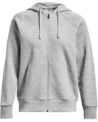 Under Armour - Rival Fleece Full-Zip Hoodie Mod Light Heather - Lyst