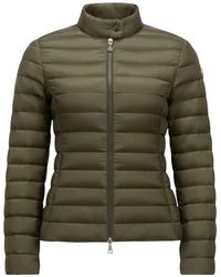 Moncler - Groene Donsjas Slim Fit - Lyst