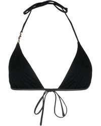 Versace - Schwarzes medusa triangle bikini top - Lyst