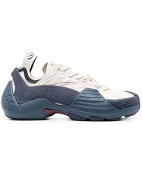 Lanvin - Weiß/blau flash x sneakers - Lyst