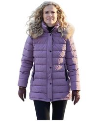 Danwear - Jassen ,Paars ,Polyester Eva Art Fur Jas - Lyst