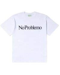 Aries - Tops ,Wit ,Katoen No Problemo T-Shirt - Lyst
