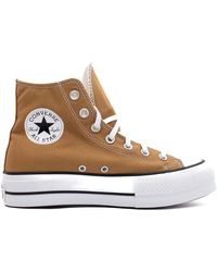 Converse - Canvas hi-top trek tan sneakers - Lyst