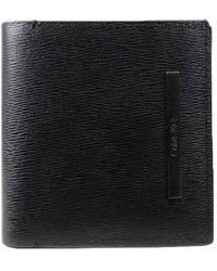 Calvin Klein - Accessoires ,Zwart ,Leer Modern Metal Trifold 6Cc W/Coin - Lyst