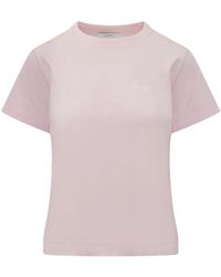 Givenchy - Tops ,Roze ,Katoen T-Shirt Van Katoen Met Stamp-Print - Lyst