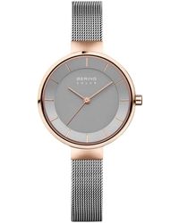 Bering - Accessoires ,Grijs ,Zonne-Energie Horloge - Lyst