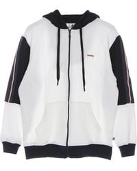 Kangol - Hoodies & Sweatvesten ,Wit ,Katoen Heritage Taped Zip Hoodie Off - Lyst