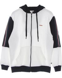 Kangol - Hoodies & Sweatvesten ,Wit ,Katoen Heritage Taped Zip Hoodie Off - Lyst