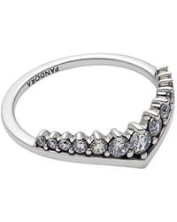 PANDORA - Wishbone Ring Mit Zirkonia - Lyst