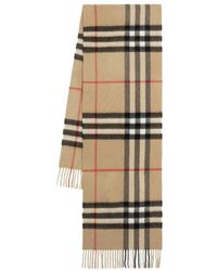Burberry - Accessoires ,Kasjmier Giant Check Cashmere Sjaal - Lyst