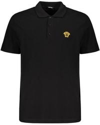 Versace - T-Shirt With Iconic Logo Embroidered On The Chest - Lyst