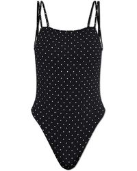 Tom Ford - Badmode ,Zwart ,Badpak Met Stippen En Dubbele Bandjes - Lyst