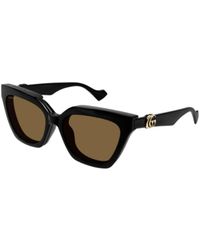Gucci - Stylische sonnenbrille in schwarz/braun - Lyst