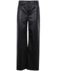 Loulou de Saison - Figari Wide-Leg Leren Broek - Lyst