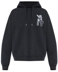 DSquared² - Hoodies & Sweatvesten ,Zwart ,Katoen Sweatshirt Met Logo - Lyst