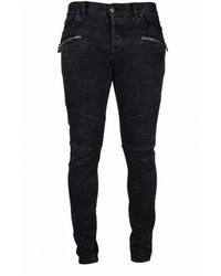Balmain - Jeans ,Zwart ,Katoen Slim-Fit Jeans - Lyst