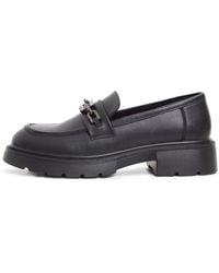 CESARE GASPARI - Leder Loafers Mit Blockabsatz - Lyst