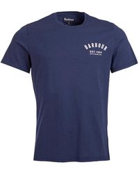 Barbour - Tops ,Blauw ,Katoen Preppy T-Shirt - Lyst