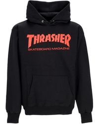 Thrasher - Hoodies & Sweatvesten ,Zwart ,Katoen Zwart/Rood Skatemag Hoodie - Lyst