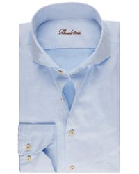 Stenströms - Overhemden ,Blauw ,Katoen Regular Twill Overhemd - Lyst
