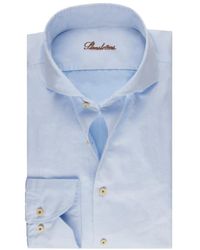 Stenströms - Overhemden ,Blauw ,Katoen Regular Twill Overhemd - Lyst