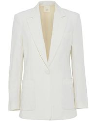 Heartmade - Jassen ,Wit ,Polyester Klassieke Blazer Jas Off - Lyst