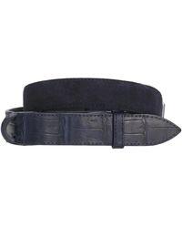 Orciani - Accessoires ,Blauw ,Leer Leren Riem - Lyst
