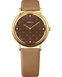 JOWISSA - Accessoires ,Bruin ,Leer Swiss Quartz Watch - Lyst
