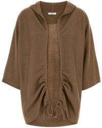 Max Mara - Hooded Cardigan Met Gedrapeerde Voorkant - Lyst