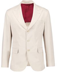 Brunello Cucinelli - Katoen Kasjmier Deconstructed Blazer - Lyst