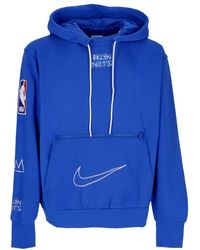 Nike - Herenhoodie Nba City Edition Courtside Fleecehoodie Bronet Koningsblauw - Lyst