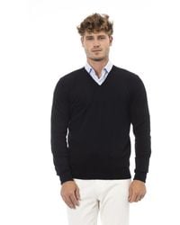 Alpha Studio - V-Hals Trui Met Lange Mouwen - Lyst