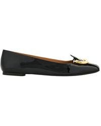 Ferragamo - Leather Flats - Lyst