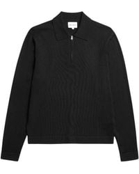 Norse Projects - Truien & Vesten ,Zwart ,Wol Tech Merino Polo Met 37.5 Technologie - Lyst