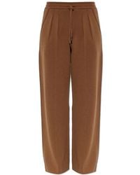 Max Mara - Broeken ,Bruin ,Wol Funale Wol Broek - Lyst