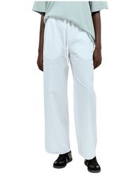 The Row - Pantaloni in cotone con coulisse - Lyst