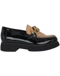 Högl - Schwarze/beige loafer stilvolles design,weiße loafer schuhe - Lyst