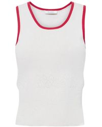 JW Anderson - Witte Zijde & Nylon Top - Lyst