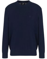 ARMANI EXCHANGE - Round-Neck Knitwear - Lyst