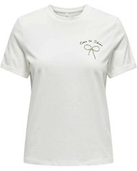 ONLY - Camiseta casual de algodón - Lyst