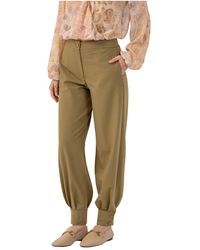 Kocca - Casual Taps Toelopende Broek Van Volledige Lengte - Lyst