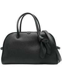 Jacquemus - Schwarze Lederhandtasche Mit Top-Reißverschluss - Lyst